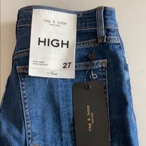 NWT Rag & Bone Nina High Rise Skinny Jeans 27